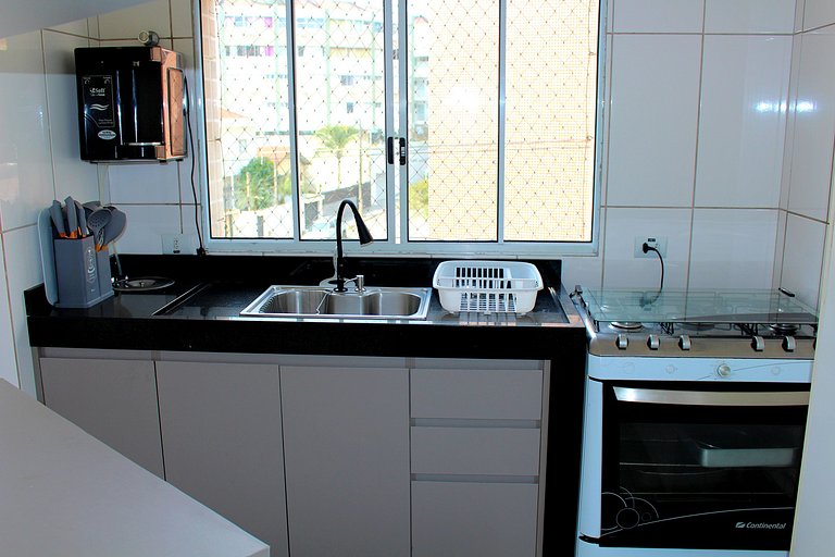 Apartamento na Praia do Tombo em Guarujá-SP